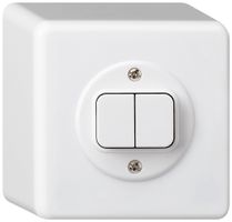 AP-Druckschalter basico 3/1L+A-R/1L weiss