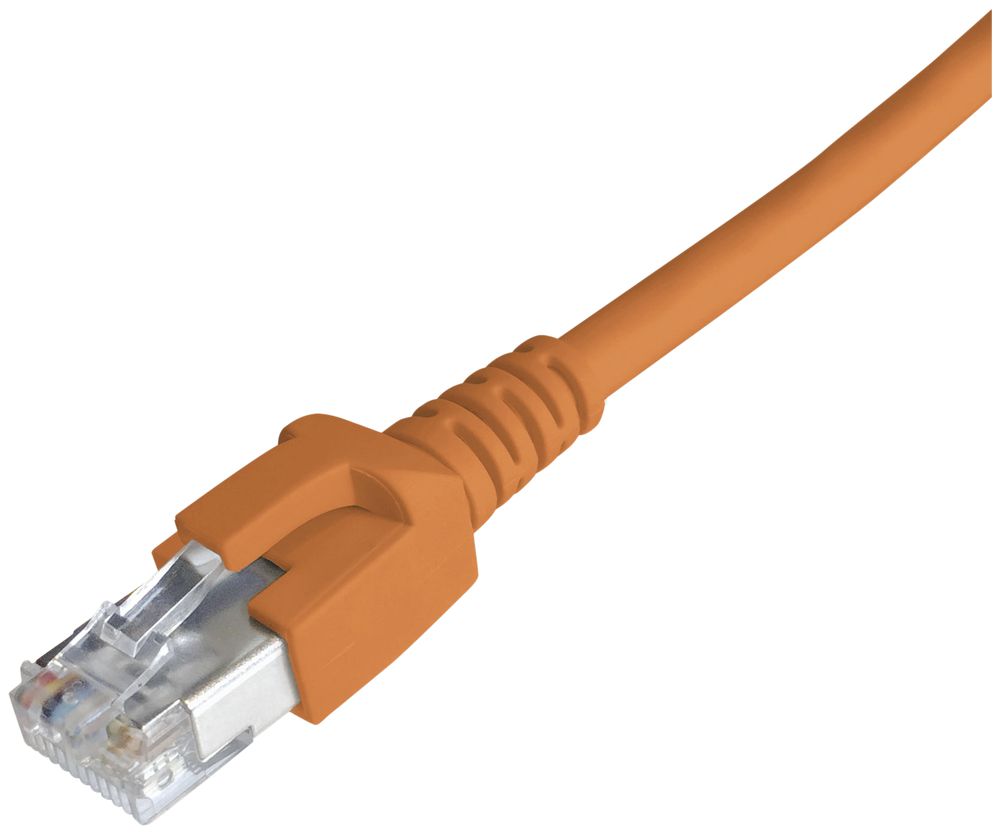 Patchkabel RJ45 Dätwyler 7702 4P, Kat.6A (IEC) S/FTP LSZH, orange, 1m