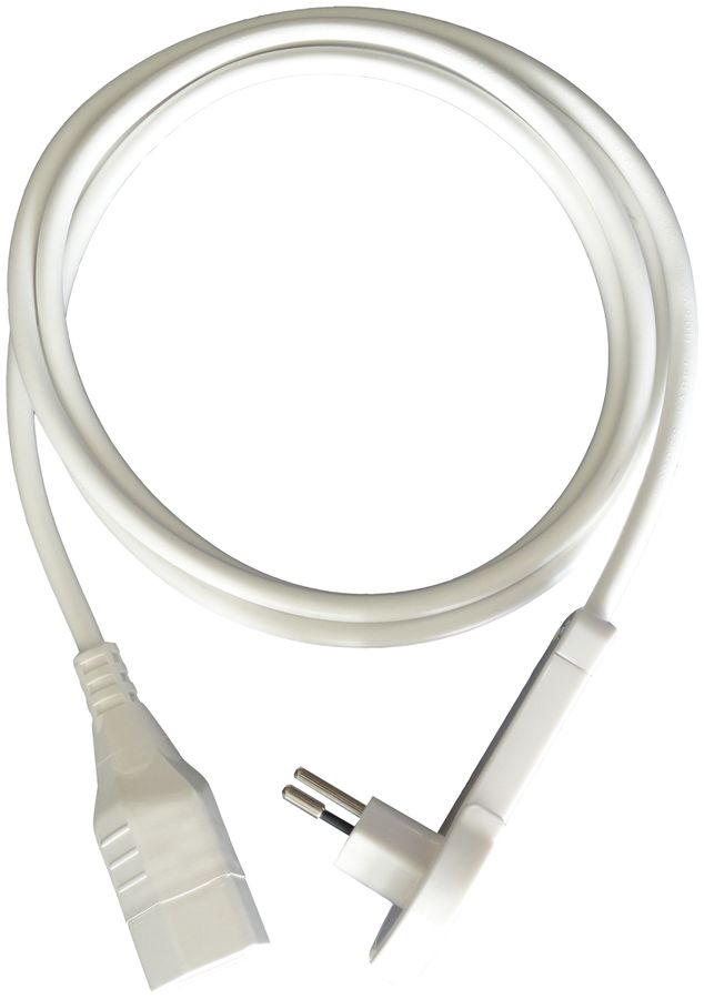 Prolunga T12/T13 3×1mm² 5m bianco con spina angolare