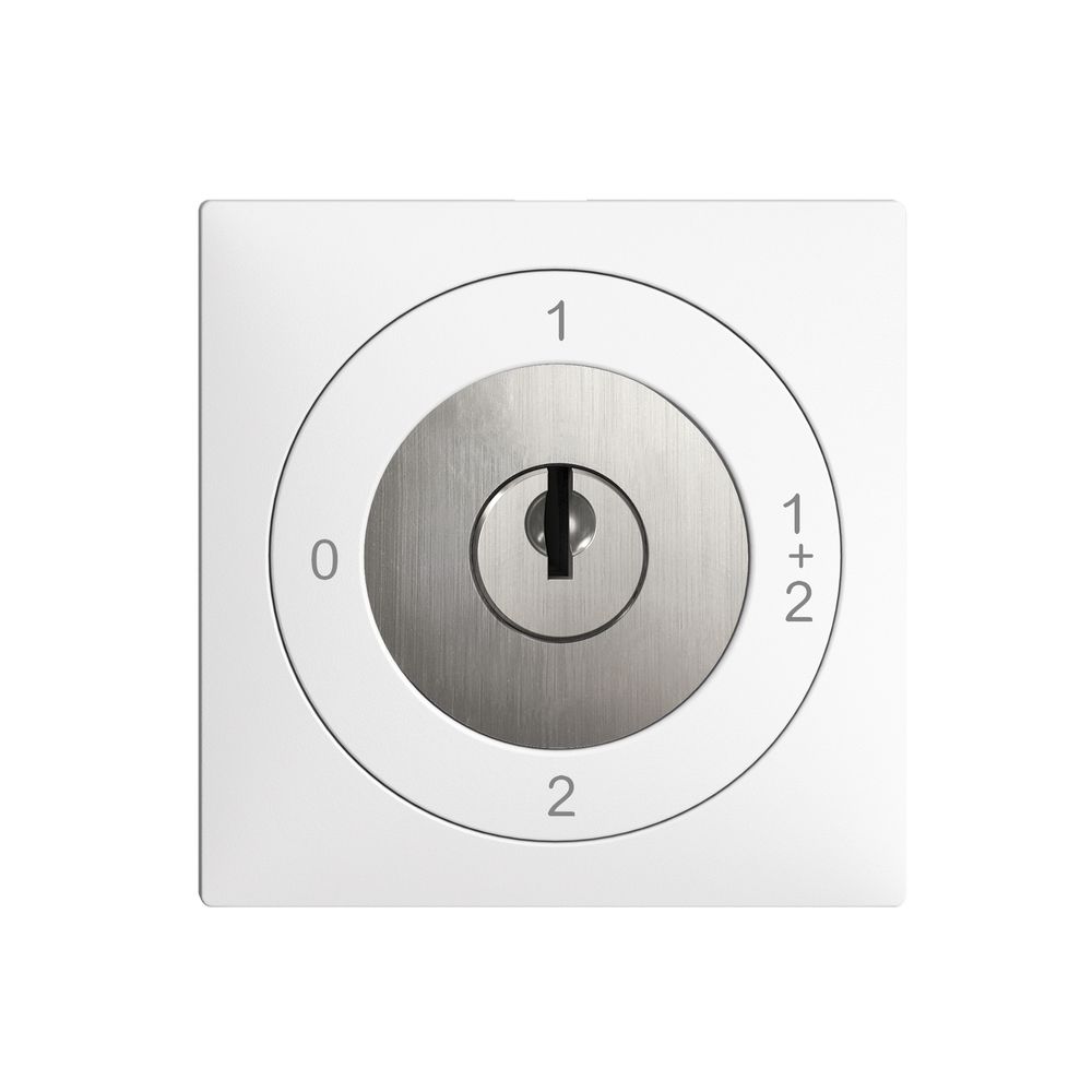 Interrupteur rotatif ENC EDIZIOdue 1/1P blanc, avec serrure de sûreté