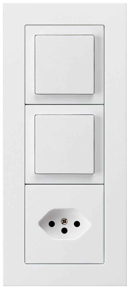 UP-Kombination kallysto.pro Gr.I-I-I vertikal 2×Schalter S3+Typ 13 weiss