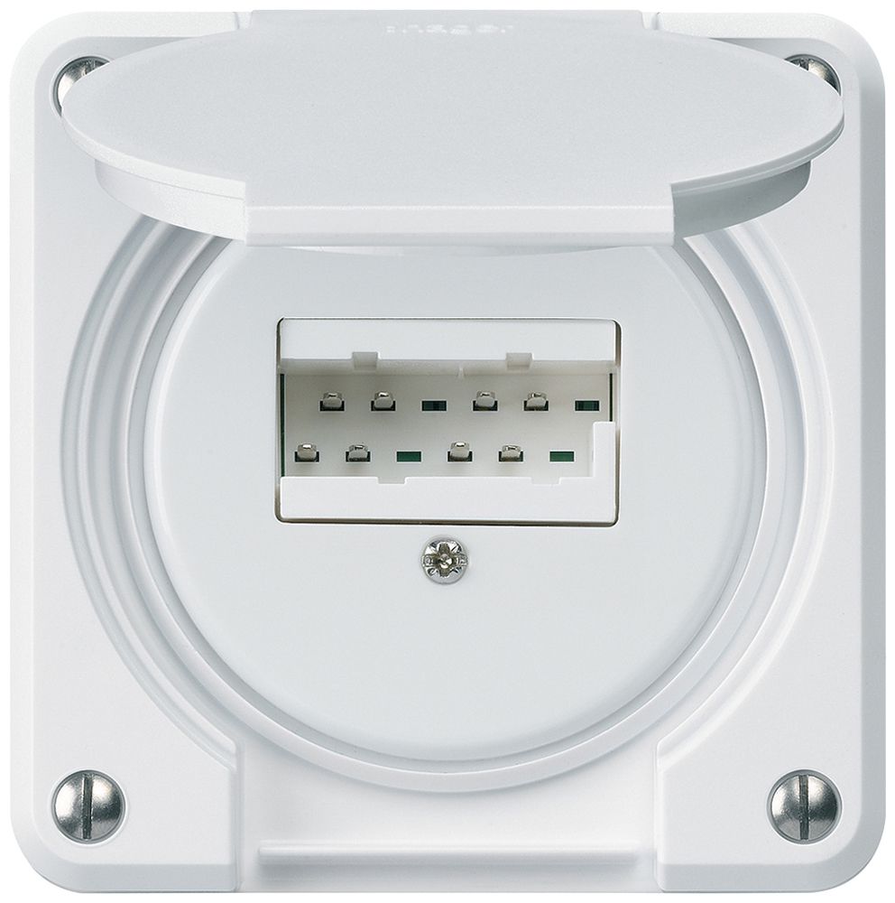 UP-Anschlussdose robusto IP55 weiss 2×TT83