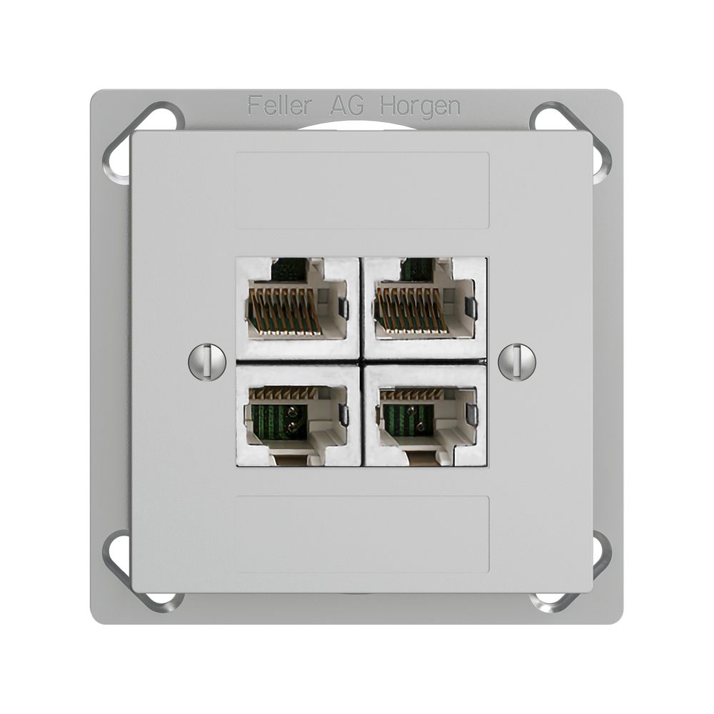 Presa INS 4×RJ45/s 4P sep.grc EDIZIOdue ITplus