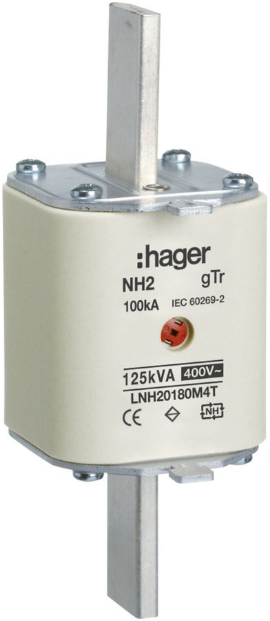 Fusible HPC Hager NH2 400VAC 180A 125kVA gTr avertisseur central inoxydable