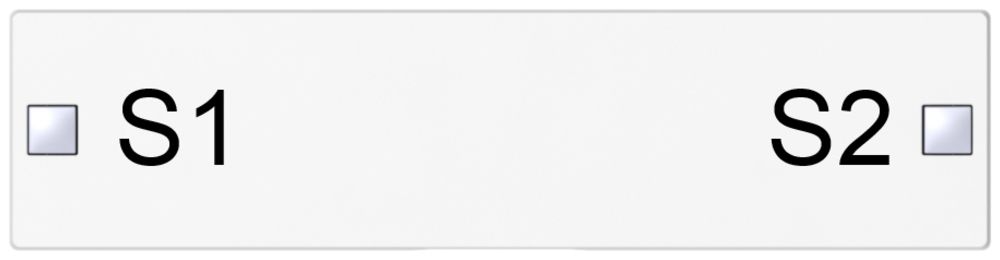 Taste SIDUS 4/8f zu Tastsensor mit Aufdruck S1/S2, weiss