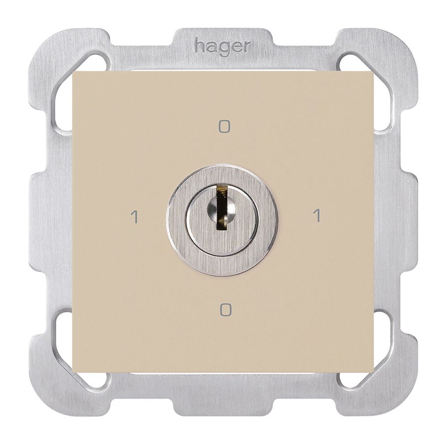 UP-Drehschalter kallysto 0/3L beige mit Schloss Kaba 8
