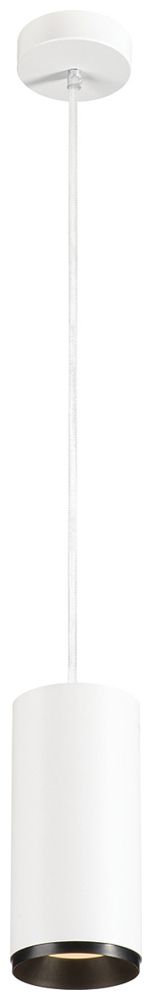 LED-Pendelleuchte SLV NUMINOS L PHASE 28W 2400lm 2700K 36° Ø100×213mm weiss