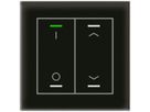 Poussoir KNX RGBW ENC MDT BE-GTL2TS.D1S 2t/4a temp.verre blanc "I/O"-"jalousie"