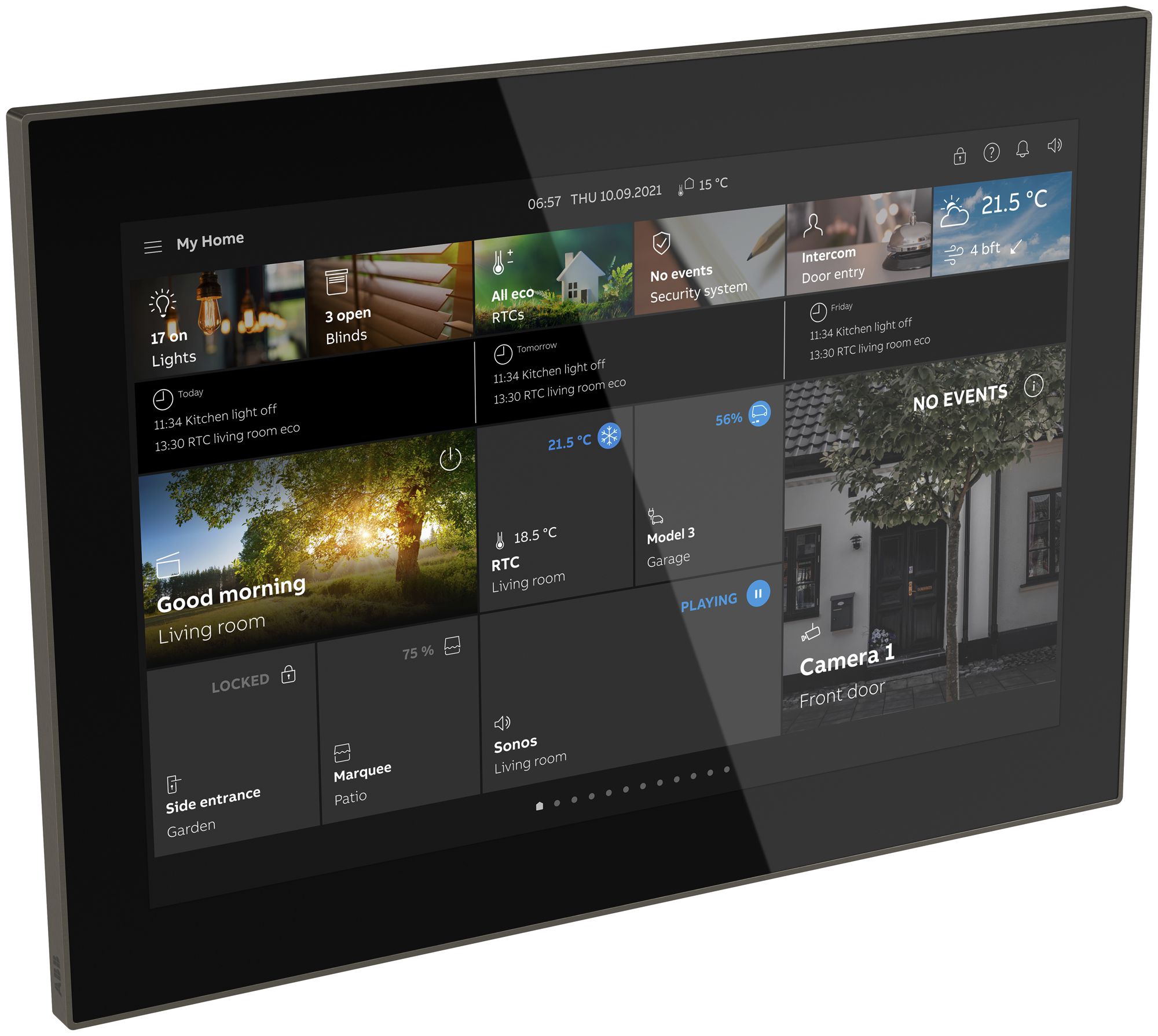 Touchpanel 10" ABB-SmartTouch, KNX/free@home/ABB-Welcome, schwarz/Schwarzstahl