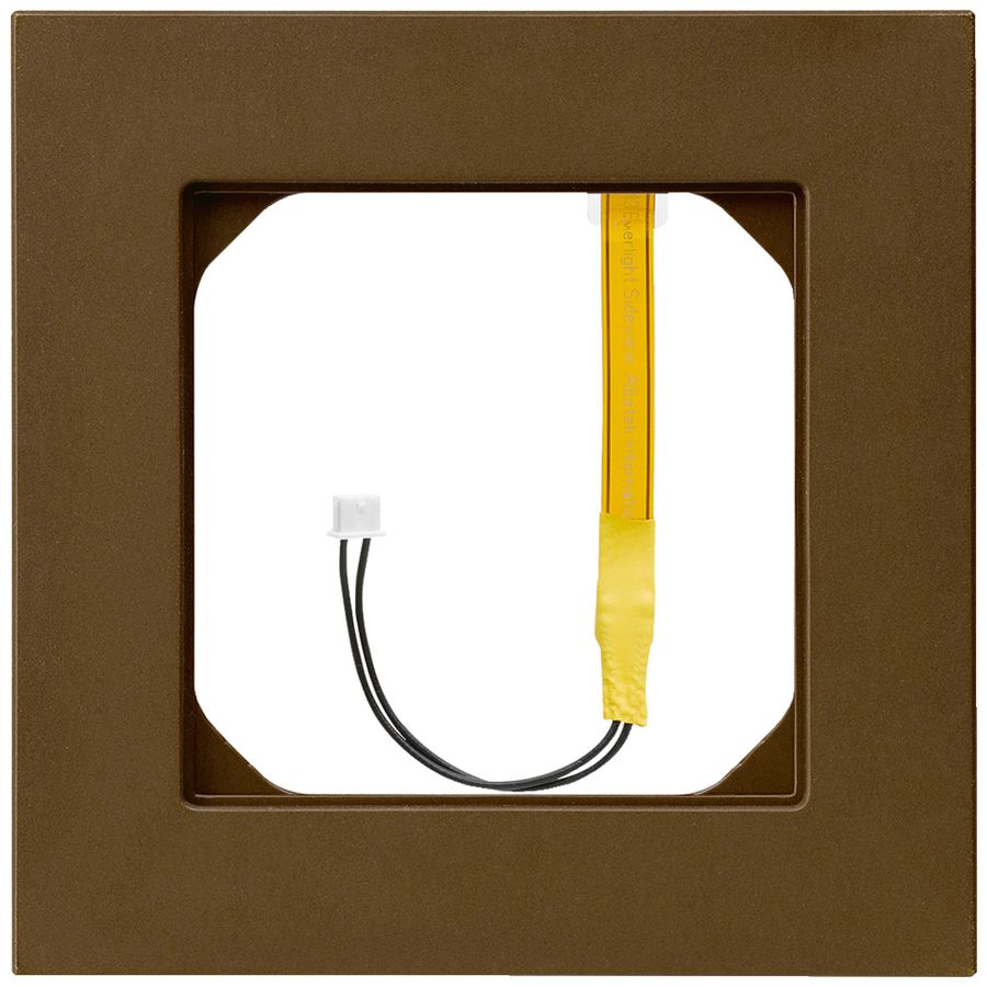 Cadre de recouvrement kallysto.pro 1×1 brun pour éclairage jaune