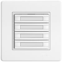 UP-KNX-Taster RGB EDIZIO.liv SNAPFIX® Temperaturfüh.o.LED Pap.4×T 2-Tbed.ws