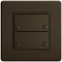 Poussoir universel ENC EDIZIO.liv UNI SNAPFIX® 12…48V s.LED 2× comm.2T br