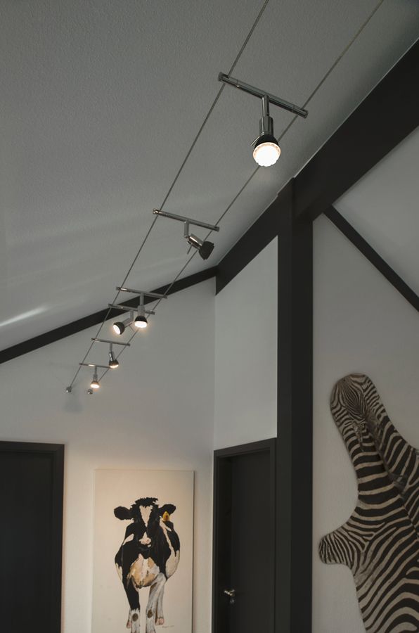 Lampada per corda SLV SYROS per TENSEO, GX5.3 50W IP20 cromo