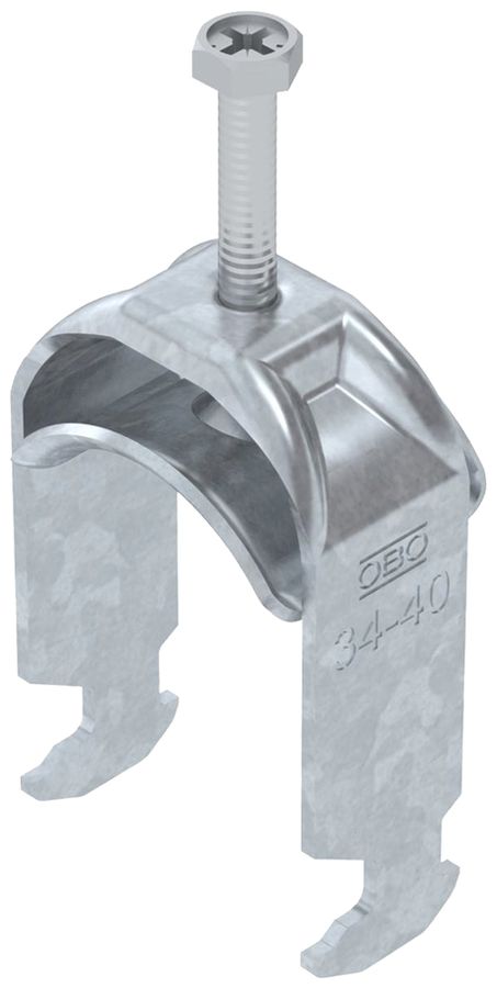 Fixation rapide BET 2056 pied à H métal 34…40mm 1×câble acier Zn-ch-im