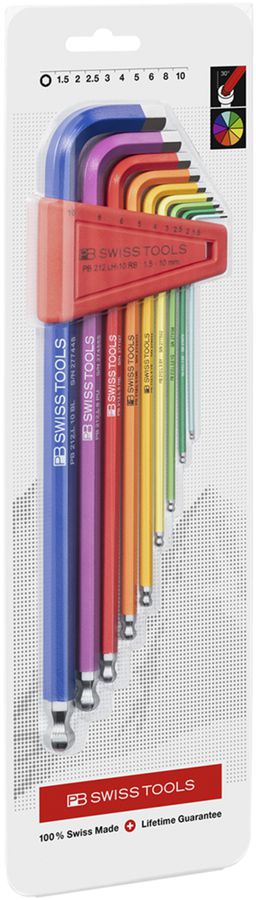 Stiftschlüssel-Satz PB 212 LH-10 RB CN 1.5, 2, 2.5, 3, 4, 5, 6, 8, 10