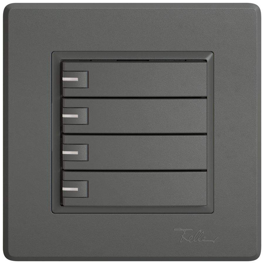 Poussoir KNX RGB ENC EDIZIO.liv SNAPFIX® capteur temp.RGB-LED 4× comm.1T grf