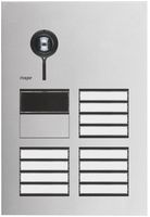 Aussenstation Video Hager elcom.one 2-Draht mit LED für 12Wohnungen Edelstahl