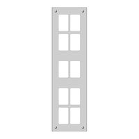 Montageplatte FLF 5×2 Al natur eloxiert