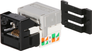 Anschluss-Modul KAT.6 1xRJ45 schwarz