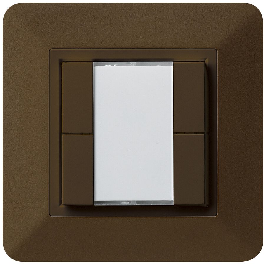 Pulsante multifunzionale AP kallysto.trend KNX RF 4×marrone