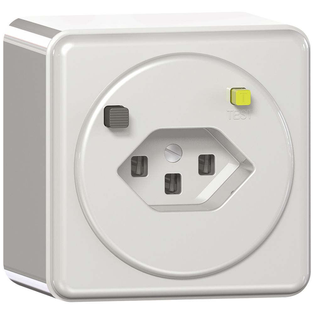 AP-FI-Steckdose CLASSIC T23 30mA weiss