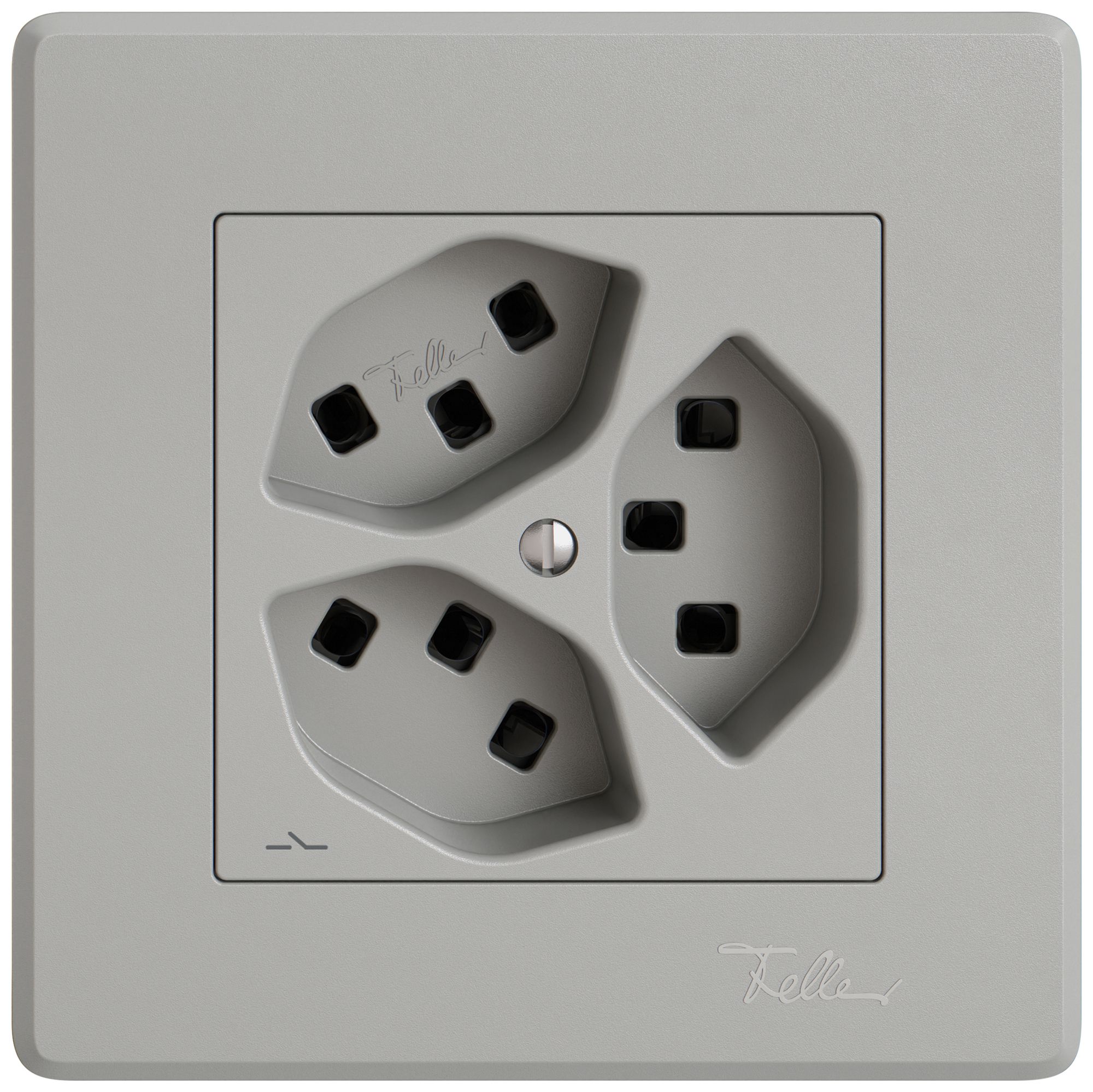 Prise ENC EDIZIO.liv SNAPFIX® 3×T23 1×S grc