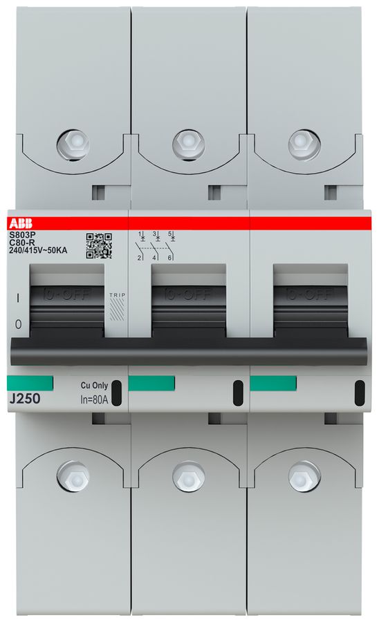 Disgiuntore ABB S803P-C80-R 3P 400V C-80A 50kA 4.5UM
