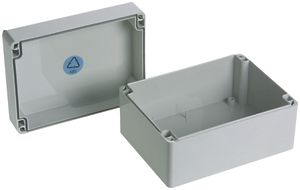 Boîtier AP ABS 160×120×90mm, gris clair, IP65, Lithos Woertz