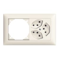 UP-Kombination leer+3×T13 horiz. EDIZIOdue weiss