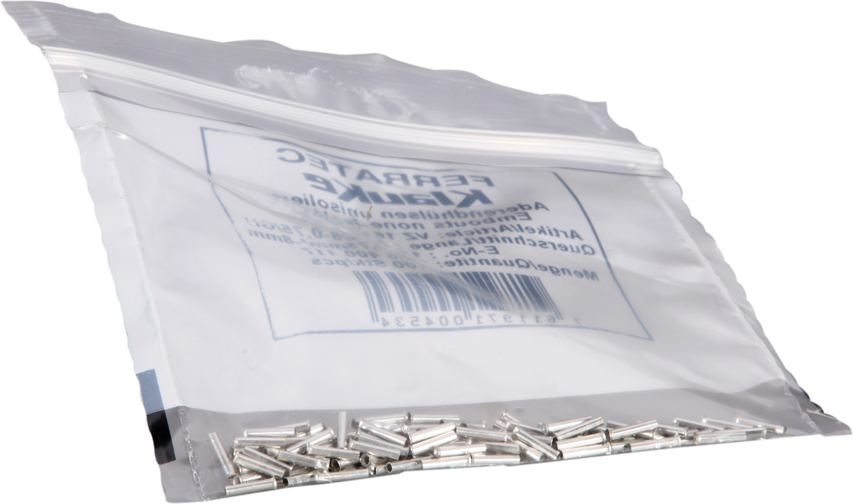 Aderendhülse Ferratec VZ 0.75mm² 8mm Kupfer Zinn