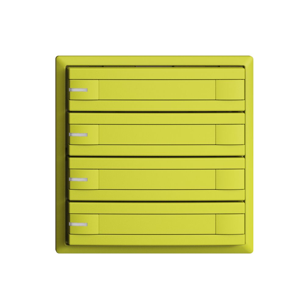 Poussoir KNX RGB EDUE, 250mW, a.LED RGB, papier, 4×poussoir, C.2×T., lem