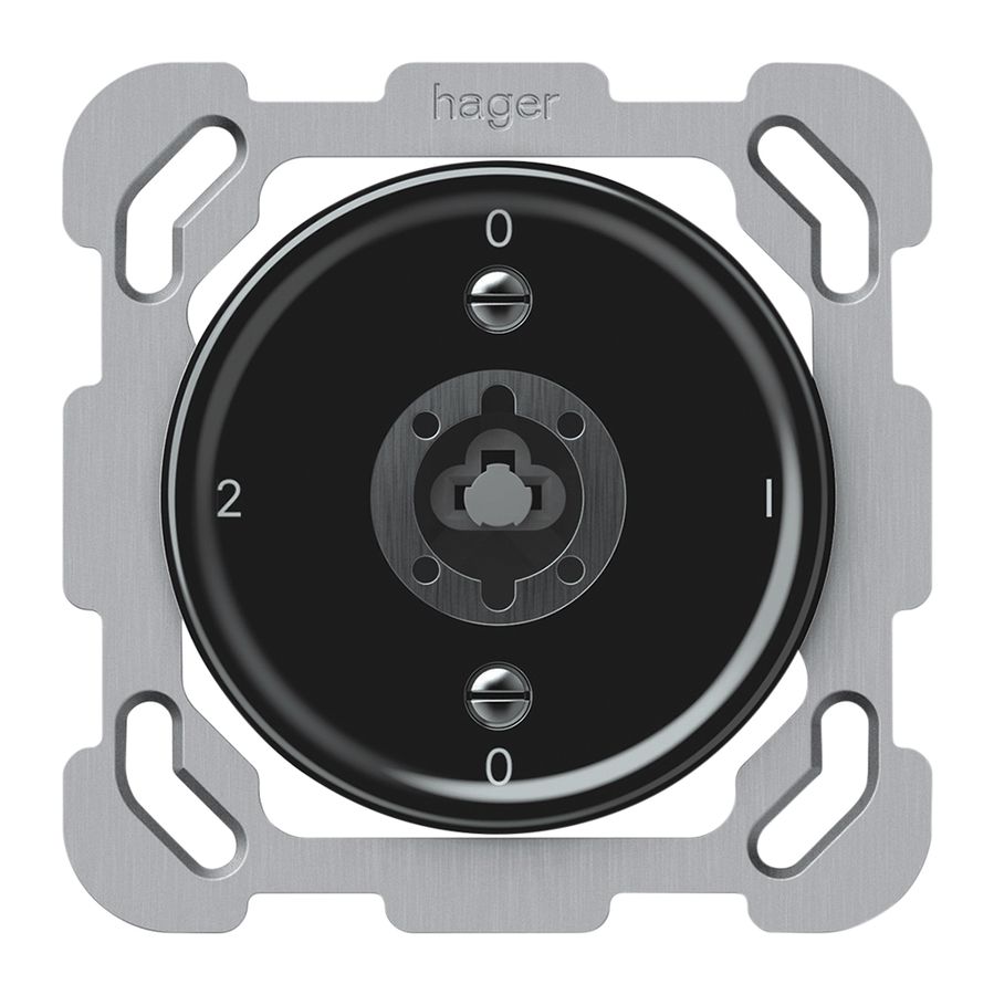 UP-Schlüsselschalter origin Umschalter 2/1L 16A 250V 0-1-0-2 77×77mm schwarz