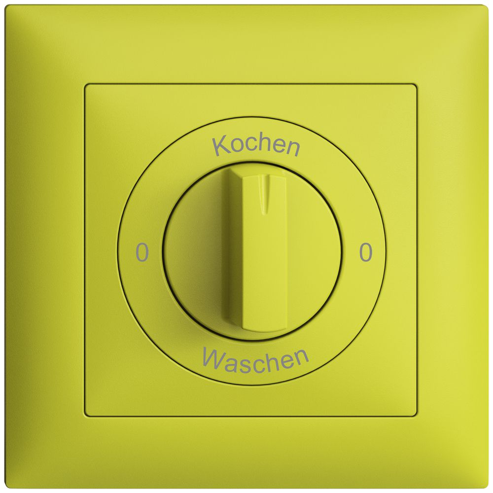 Frontset 0-Kochen-0-Waschen EDIZIOdue 88×88mm lemon