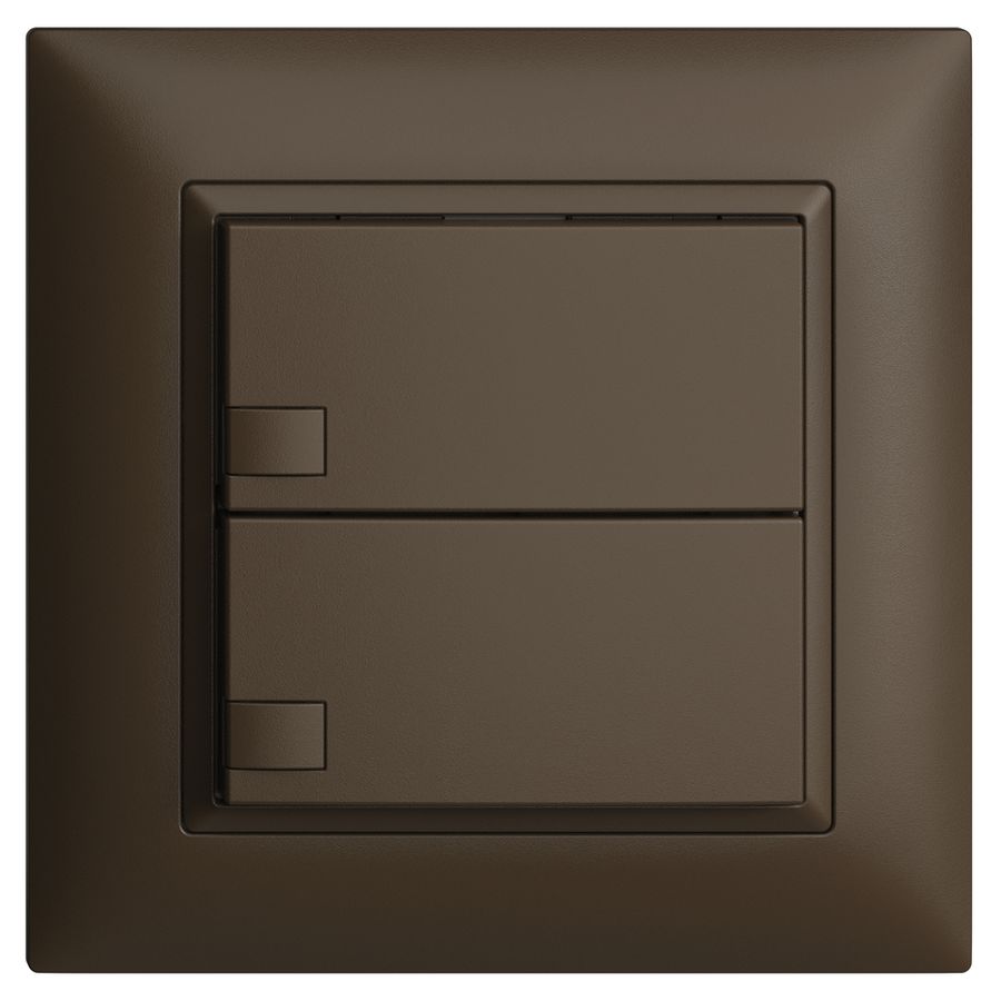 UP-KNX-Taster RGB EDUE FMI, 250mW, o.LED, 2×Taste, 1×Tastenb., cof