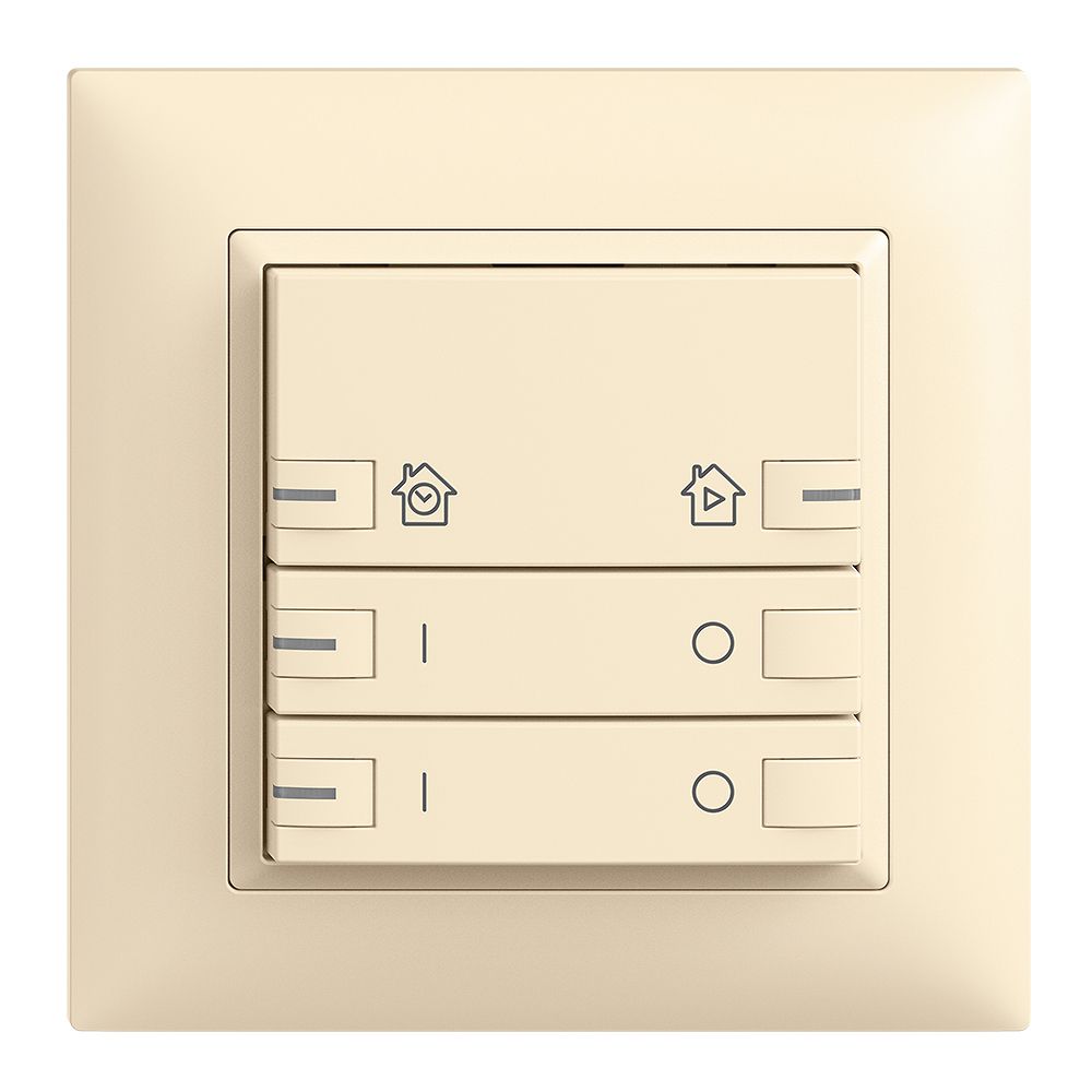 Set frontale INC EDIZIOdue zepAIR ON/OFF 2C con desig.c.LED vanille