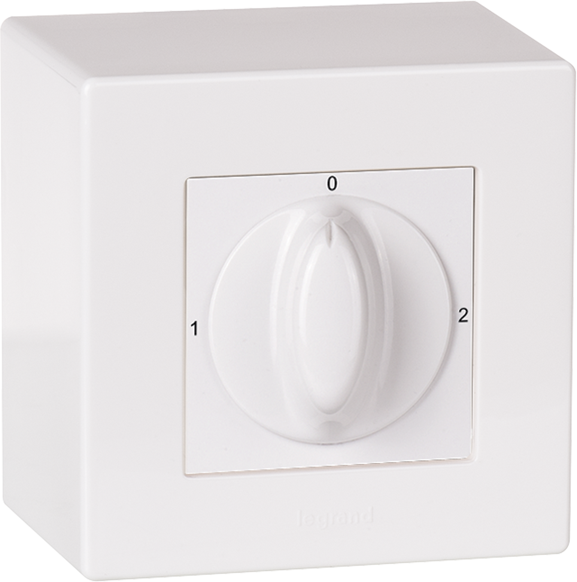 Interrupteur rotatif AP ATO 2/2L I-0-II blanc