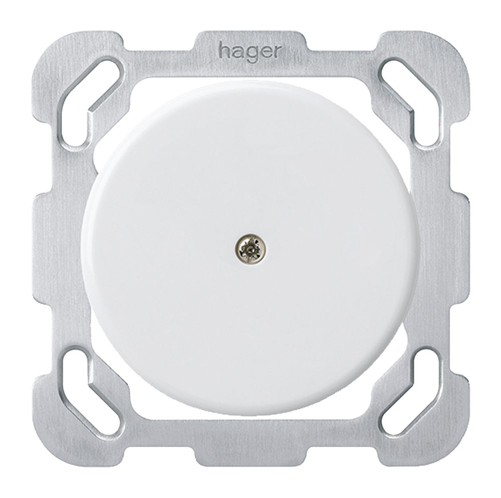 UP-Blindabdeckung basico Ø58mm mit Befestigungsplatte weiss