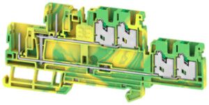 Morsetto di terra componibile WM SPGTB 2.5 2T PE 6C/2×2.5mm² 3×2 DIN35 ve-gi
