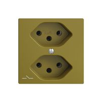 UP-Steckdose EDIZIOdue 2×T13 1×S olive mit Shutter