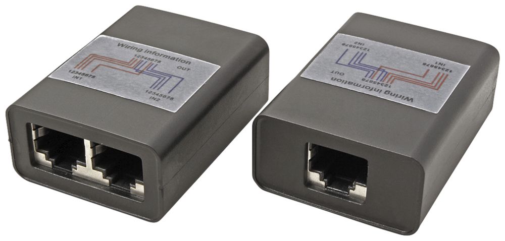 Splitter Ethernet ROLINE 1×RJ45 8(8) → 2×RJ45 8(4) 10/100Mbit/s schermato