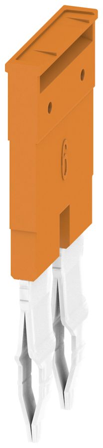 Connexion transversale 2 bornes 41A 400V 8mm isolé orange