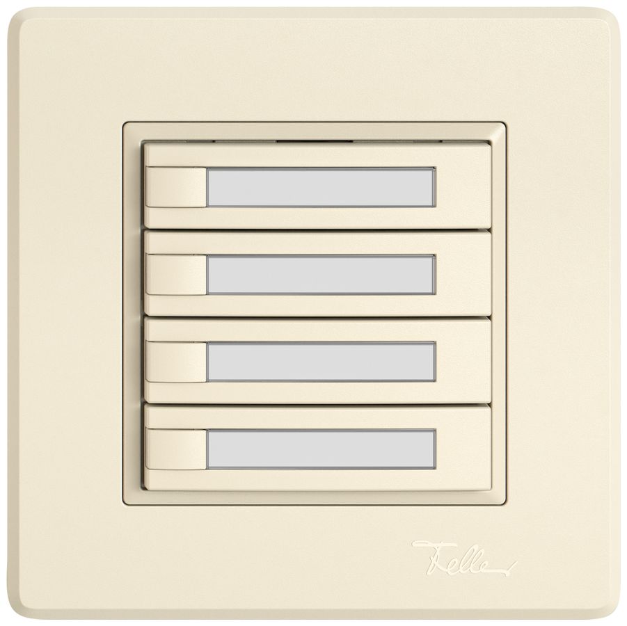 Pulsante KNX RGB INC EDIZIO.liv SNAPFIX® sensore temp.s.LED targ.4× com.1T cr