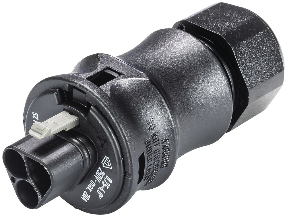 Steckerteil Wieland 2×1.5mm² 3L schwarz