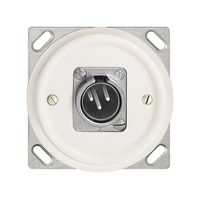 Prise INC XLR 3P blanc, avec douille 3P