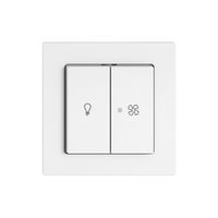 Montageset EDIZIO.liv SNAPFIX® f.Licht&Venti m.2 Knöpfen m.Frontlinse ws