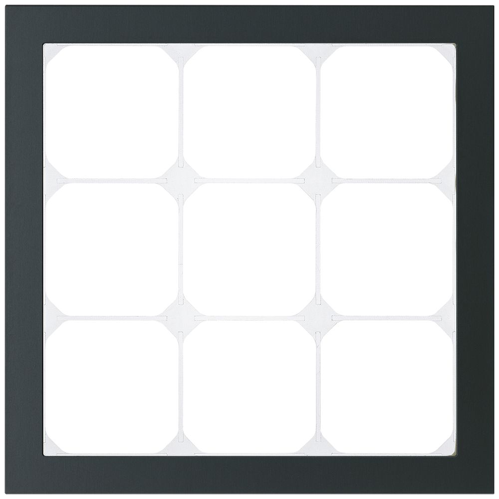 Abdeckrahmen KAL.art 3×3 214×214mm Al schwarz
