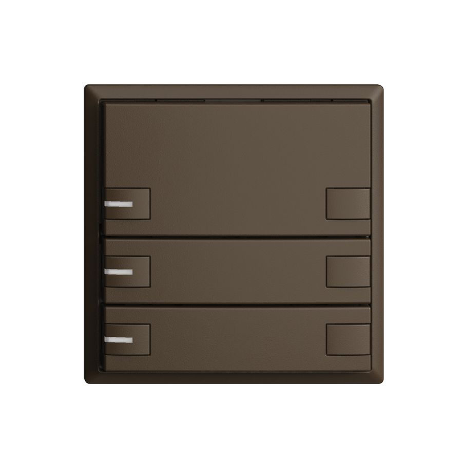 KNX-Taster RGB EDUE, 250mW, m.RGB-LED, 3×Taste, 2×Tastenb., cof