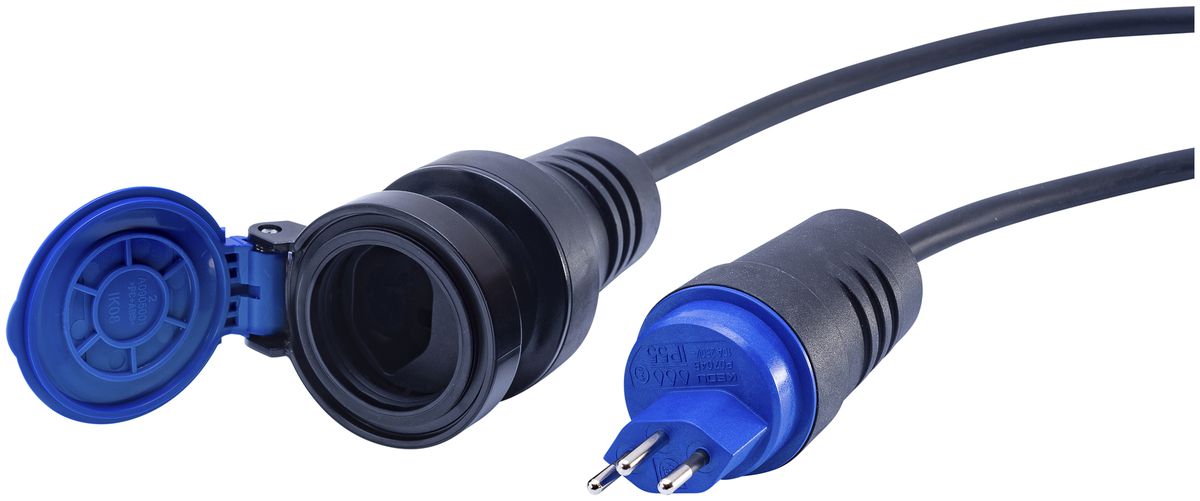 Prolunga ELBRO T13/T13 H07RN-F3G1.5mm² GDV 20m IP55 nero