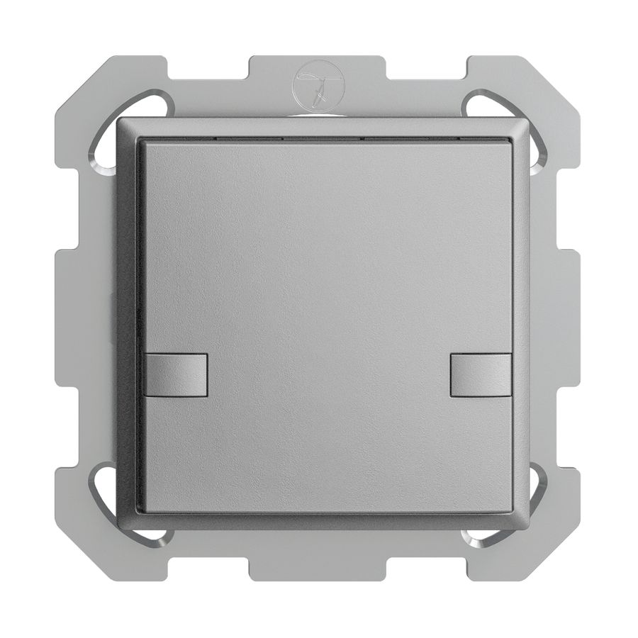 UP-KNX-Taster RGB EDUE, 250mW, o.LED, 1×Taste, 2×Tastenb., si