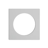 Plaque frontale EDIZIOdue gris clair avec découpe 43mm